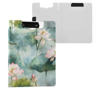 Flower Flower Summer Foldable Clipboard with Storage Double Clips Pen Holder Clip Board with Cover Clipboard Folio Binder Stationery Organizer Supplies
