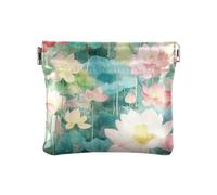 Flower Flowers Peach River Dreamy Women's PU Leather Coin Purse Fancy Travel Accessories for Women Girls