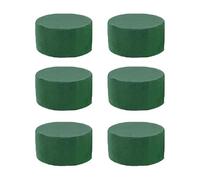 Flower Foam Brick Green Round 6-Pack - Water Resistant Reinforced Cylindrical Foam for Floral Arrangements Strong Absorption | Dried Flower Base, DIY Flowers Arranging Supply, Home Garden Decoration