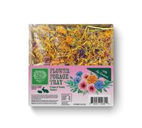 Flower Forage Tray by Small Pet Select - All-Natural Treat with Hibiscus, Marigold, Rose & Meadow Grass for Rabbits, Guinea Pigs & Small Pet