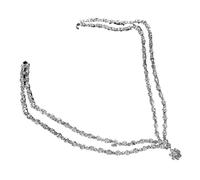 Flower Forehead Chain Headband Hair Jewelry for Wedding Women Bridal Accessories Headpiece for Special Occasions and Festivals(SILVER)