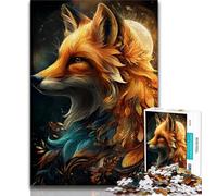 Flower Fox Jigsaw Puzzles for Teenagers 1000 Piece Puzzle,Help The Brain Exercise Addictive Toys to Cultivate Patience A Work of Art 38x26cm