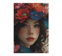 Flower Frame Artistic Wooden Jigsaw Puzzle for Adults, 300 PCS
