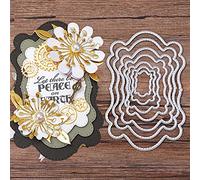 Flower Frame Metal Cutting Dies, YunTrip Wedding Wavy Square Cutting Dies Stencils for DIY Scrapbooking Photo Album Decorative Paper Craft Card Making Supplies