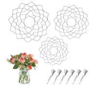 Flower Frogs Grid Ikebana Bouquet Stem Holder Set for Arrangements Vase,Stainless Steel Reusable Floral Grid Arranging Accessories Floristry Supplies Plant Kenzan Separator Wire for Vase Inserts