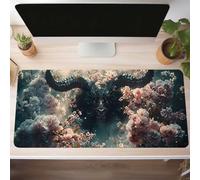 Flower Gaming Mouse Mat Pink Large Mouse Pad 1000x400x3mm XXL Mousepad Desk Mat Improved Precision and Speed Rubber Base for Stable Grip on Smooth Surfaces Table Pad PjY9187 L-A