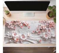 Flower Gaming Mouse Mat Pink Large Mouse Pad 1000x500x3mm XXL Mousepad Desk Mat Improved Precision and Speed Rubber Base for Stable Grip on Smooth Surfaces Table Pad PjY2765 7-8