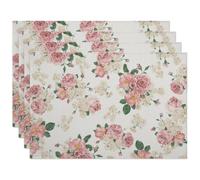 Flower Garden Dinner Place Mats, Table Mat One Side Print, Heat Resistant Wear Resistant Non-Slip Tablemats, Washable Elegant For Table Kitchen Dinning Restaurant Party 30 * 45Cm
