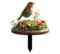 Flower Garden Stakes Decor Standing Bird on the Grass, 12 inch Acrylic Flowers Plant Flowers Sticks 2D Flat Yard Stick Patio Decoration for Patio, Lawn, Yard, Outdoor Decorations