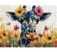 Flower Giraffe Puzzle - 3000 Piece Jigsaw Puzzles for Adults - The Back Features Printed Letter Guides - The Pieces fit Together Snugly - Wooden Puzzles for Adults - Gifts Man 48.0 X 31.9 Inch s7h-767