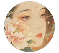 Flower Girl 1000 Pieces for Kids, Round Puzzle, Unique Challenging Stress Reliver Educational Toys for Toddlers 1000pcs (67.5x67.5cm)