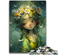 Flower Girl 1000 Pieces Jigsaw Puzzle For Adults Teens,Family Game Stress Reliever Difficult Challenge Artists Collection,Fine Art (38x26cm)