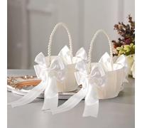 Flower Girl Baskets for Wedding,Flower Girl Basket set of 2,Wedding Baskets for Flower Girls