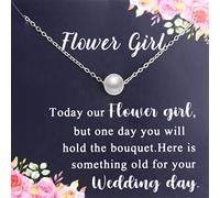 Flower Girl Gift Pearl Jewelry Bridesmaid Gift Wedding Party Jewelry Thank You Gift Bridal Proposal Gift (Flower Girl Gift)
