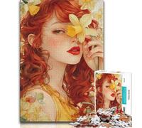 Flower Girl Jigsaws 1000 Pieces for Teenagers,Challenging To Complete But Fun And Humorous Birthday Present,Gifts,Wall Art (75x50cm)