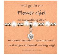 Flower Girl Proposal Bracelet Gifts - Will You Be My Flower Girl Jewelry Gifts for Girls Kids Child, Flower Girl Proposal Gifts Bracelet for Little Girls, Thank You for Being Our Flower Girl Bracelet