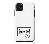 Flower Girl - Wedding Day Bride Cursive Cute Pretty Floral Case for iPhone 11 Pro Max
