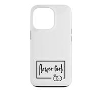 Flower Girl - Wedding Day Bride Cursive Cute Pretty Floral Case for iPhone 13 Pro