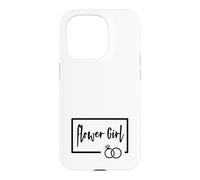 Flower Girl - Wedding Day Bride Cursive Cute Pretty Floral Case for iPhone 15 Pro