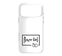 Flower Girl - Wedding Day Bride Cursive Cute Pretty Floral Case for iPhone 17 Pro Max