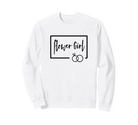 Flower Girl - Wedding Day Bride Cursive Cute Pretty Floral Sweatshirt