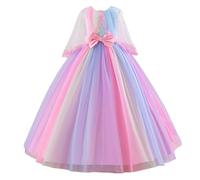 Flower Girls Lace Applique Wedding Sequins Dress Pageant Birthday Christmas Party Gown Size 6t Girls Clothes and Striped Dress for Girls