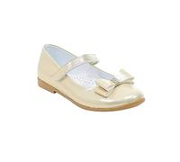 Flower Girls Patent Mary Janes Dress Gold Shoes Flat Birthday Wedding Footwear Size UK Infant 2