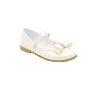 Flower Girls Patent Mary Janes Dress Ivory Shoes Communion Flat Birthday Wedding Footwear Size UK Child 9