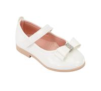 Flower Girls Patent Mary Janes Dress Off-White Shoes Communion Flat Birthday Wedding Footwear Size UK Youth 13