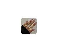 Flower Gold Chunky Stackable Statement Rings for Women Elegant Thick Band Jewelry with Bold Flower Design for Everyday Wear Layering, Metal, No Gemstone