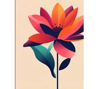 Flower Graphic: A 200 page, 1/4” scale, dotted journal with table of contents, layout guide, and legend