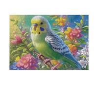 Flower Green Leaf Green Parrot 300 Piece Jigsaw Puzzle for Adults Wildlife Meditation Aid Mindful Practice Detailed Design for Yoga Enthusiasts 300 PCS