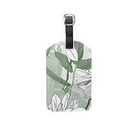 Flower Greet Lake Plant Leather Luggage Baggage Suitcase Tag ID Label(3Pcs)