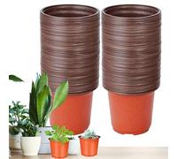 Flower Growing Cup - Hundred Piece Cultivation System Made of Material, Circular Seed Containers, Sturdy Dibbling Aid, Efficient Drain Openings | Windowsill Raised Bed Outdoor Plant Indoor
