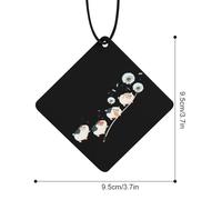 Flower Guinea Pig Dandelion Car Air Freshener Decorative Hanging Aromatherapy Tablets for Car Trucks Rhombus