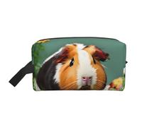 Flower Guinea Pig Print Toiletry Bag for Men, Cosmetic Bag Spacious Capacity Travel Toiletry Bag for Women