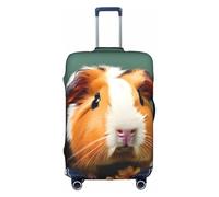 Flower Guinea Pig Print Washable Travel Luggage Cover Personalized Suitcase Protector for Business Leisure
