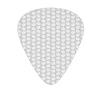 Flower Guitar Picks 12 Pack Universal ABS Guitar Picks,Greyscale Composition of Romantic Valentines Day Roses on Striped Background,for Acoustic and Electric Guitar,Pale Grey White