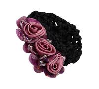 Flower Hair Bun Holder, Snood Hairnet With Flowers, Hair Accessories, Boho Hair Bun Cover, Stylish Versatility, Enhances Professional Image 8x8x5cm/3.15x3.15x1.97 In For Women, Clerk And Waitress