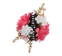 Flower Hair Claw Clips for Women Medium Elegant Styling Clip | Resistant to Deformation, Realistic Rose Design, Polyester Fabric, Versatile Back Clip, Casual Day out Use