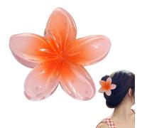 Flower Hair Claw Clips | Hawaiian Flower Shaped Hair Clips,Strong Hold Vacation Outfit Accessory for Girls Ladies Wife Sister Daughter
