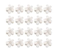 Flower Hair Claw Clips - ShiningUU 20 Pcs Mini Rhinestone Hair Grips for Wedding Flowers Girl Hair Accessories | Flower Hair Pins | Girls Wedding Hairs Accessories Decorative (White)
