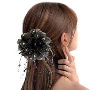 Flower Hair Clip, Flower Hair Clip for Women, Pearl Tassels Barrette Non-Slip Flower Claw Pins Bud Hair Tapin, Boho Pins Headpiece, Fake Headwear Hair Accessories for Women, Girls