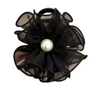 Flower Hair Clip, Flower Hair Clip, Pearl Acrylic Hair Clip with Strong Hold - Non-Slip Women's Hair Clips, Fairy Ponytail Hair Holder for Women and Girls, Hair Decoration