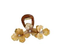 Flower hair clip, gentle hair shark clip, diamond hair clip(Light Brown)