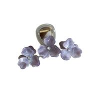 Flower hair clip, gentle hair shark clip, diamond hair clip(Light purple)
