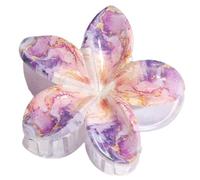 Flower Hair Clip, Hair Clips, Flower Hair Claw Clip, Non-Slip Hair Clips, Hair Clip, Ponytail Clips, Hawaiian Hair Accessories for Thin Thick Hair, Women, Girls, Pack of 2, Orange Purple