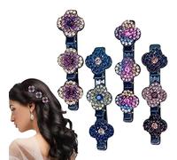 Flower Hair Clip - No-Rhinestone Hair Clip,Ladies Hair Clips Duckbill Clip For Styling Sectioning for Women Girls