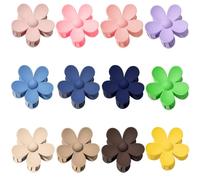 Flower Hair Clips 12Pcs Hair Claw Clips Cute Claw Clips for Women Girls Matte Jaw Clip for Thick/Medium Hair Big Daisy Hair Clips for Thin Hair Fashion 12 Colorful Hair Accessories Gifts