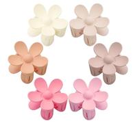 Flower Hair Clips 6PCS Hair Claw Clips Cute Hair Clips Daisy Hair Clips Nonslip Large Claw Clips Thick Hair Clips Big Hair Clips Hair Claw Clips 6 Colors Strong Hold for Women Girl Gift
